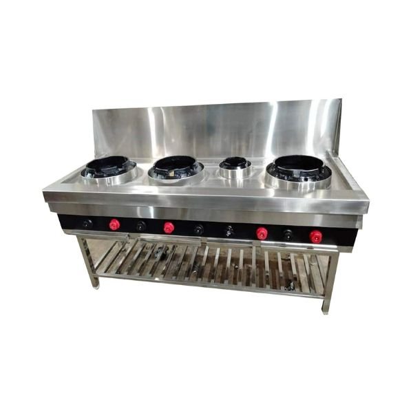 Four-Burner-Chinese-Gas-Range