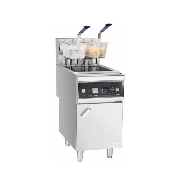 Standing-Electric-Deep-Fryer-27-Liter-2-Basket