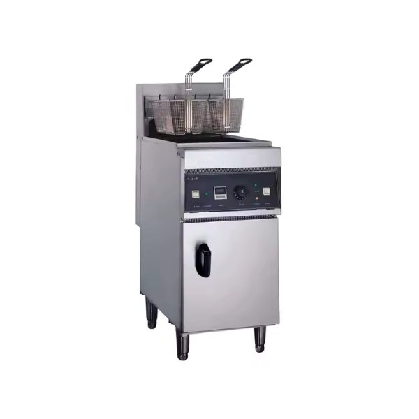 Standing-Electric-Deep-Fryer-27-Liter-2-Basket