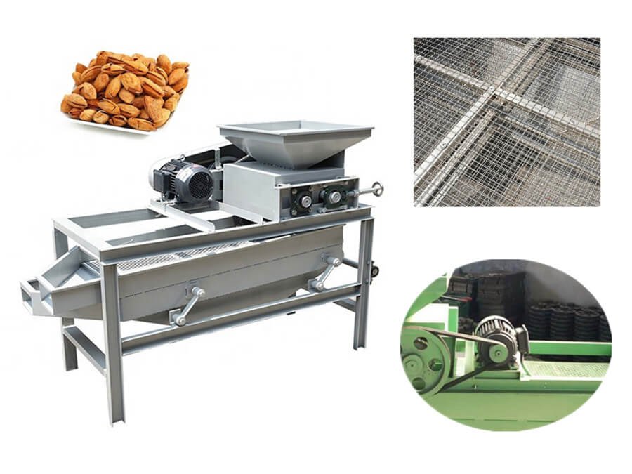 Almond Shelling & Separating Machine